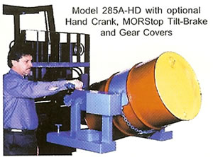 heavy duty manual drum tilt control fork lift-karriers