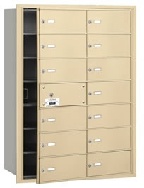 14 front loading mailboxes