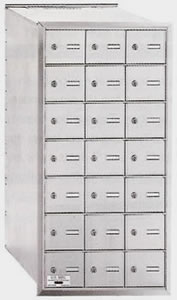 21 front loading mailboxes