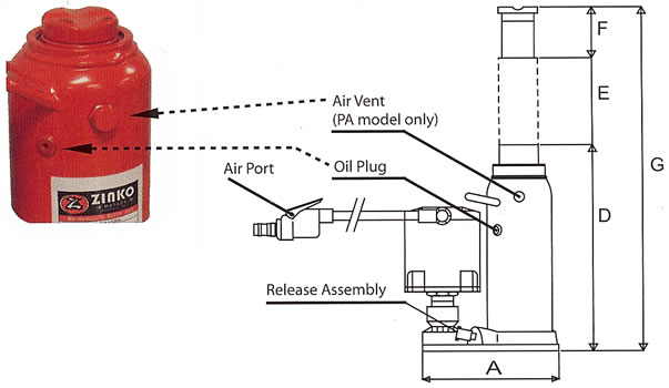 air bottle jacks