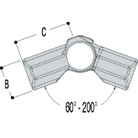 Type L19 Adjustable Side Outlet Tee fittings are normally used in pairs and are priced, weighed and sold as such.