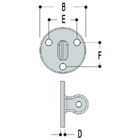 Type LM58 Male Wall Plate is often combined with LF50 to make LC58.