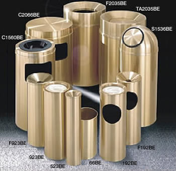 stain aluminum waste receptacles