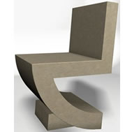 concrete cantilever chair