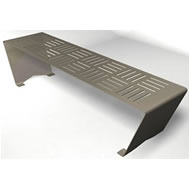folded steel bench