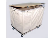 wood covered lockable travel hampers