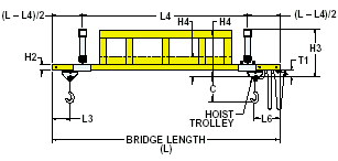 250 lb capacity ceiling mounted bridge crane