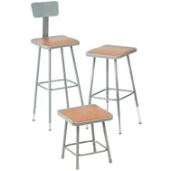 square hardboard stools