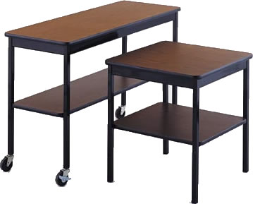 utility table with shelf