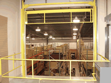The Protect-O-Gate 'Clear Aisle' Mezzanine Safety Gate is known for its heavy duty construction and ease of