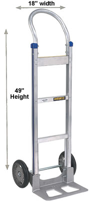 52 Height 52 Height Wesco 220080 Top Extension for Cobra-Lite 410 and 450 Series Hand Trucks 