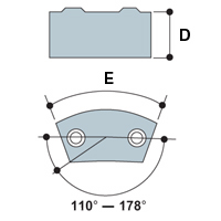 Type 55 Obtuse Angle Elbow is often used when a junction between a sloping tube and an end post is required.