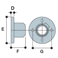 Type 61 Flange is not recommended for use as a base flange to support guardrailing, balustrading or other types of structures.