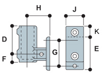 Type 64 Standard Vertical Railing Base is designed so that the upright cannot drop through the socket.