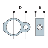 A combination of a Type 78 Eye Fitting and a Type 83 Pin Fitting is used for gate hinges.