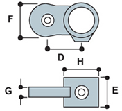 Type MH50 Male Single Horizontal Swivel Socket Member is specially designed for retail shelving applications.