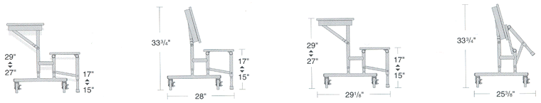 convertible bench table dimensions