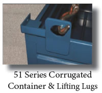 Currogated Steel Container with Lifting Lugs