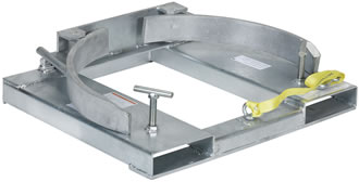 Drum Gripper Model DGS-55-D-G has a 1500 lb capacity and  can be used with a single 55 gallon steel drum.