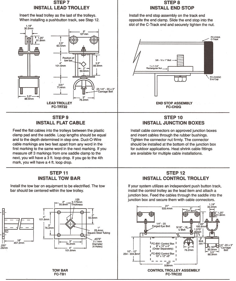 12 gauge c-track system installation instructions
