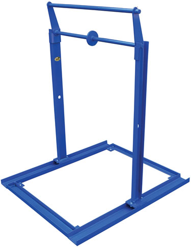 The Fork Extension Storage Rack allows for fork installation or removal without lifting, pushing or getting off of the fork truck.
