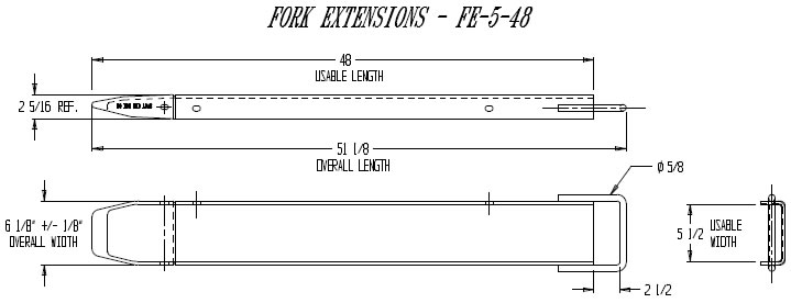 Fork Extensions And Round Or Triangular Fork Extensions