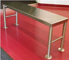 stainless steel benches
