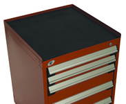 steel top with rubber mat