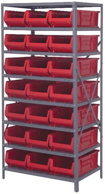 hulk shelving systems with 24" containers