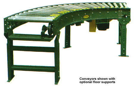live roller curve conveyor