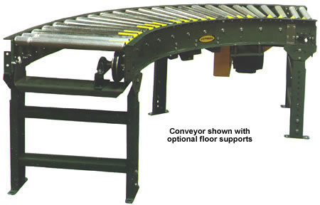 live roller curve conveyor