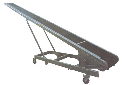 portable folding booster belt conveyor