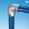 Type 15 90 Degree Elbow  joints are most frequently used as an end joint  for the top rail of guardrailing on a level site.