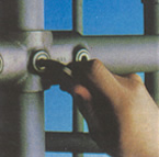Slip on pipe fittings are galvanized for indoor or outdoor use.
