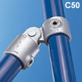Type C50 is a combination fitting with 170 degrees of variation in the angle that can be created and is typically used to create angular supports and braces within a structure.