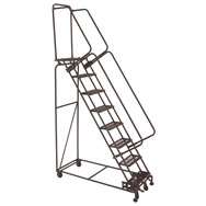 weight actuated lockstep ladders