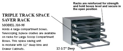 triple track space saver rack