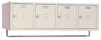 four door horizontal section lockers
