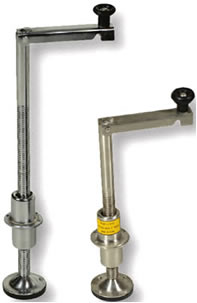 Leveling Jacks are designed for permanent installation and these screw-style jacks hold platforms and other equipment in place and stabilize them at the required height.