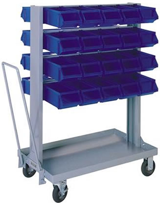 The bins used in the MBU system are available in steel or plastic.