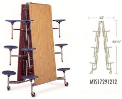 foldable mobile stool tables