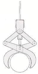 gripping lifting tongs for round bars tubes or rolls