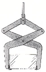 supporting lifting tongs for boxes contianers crates