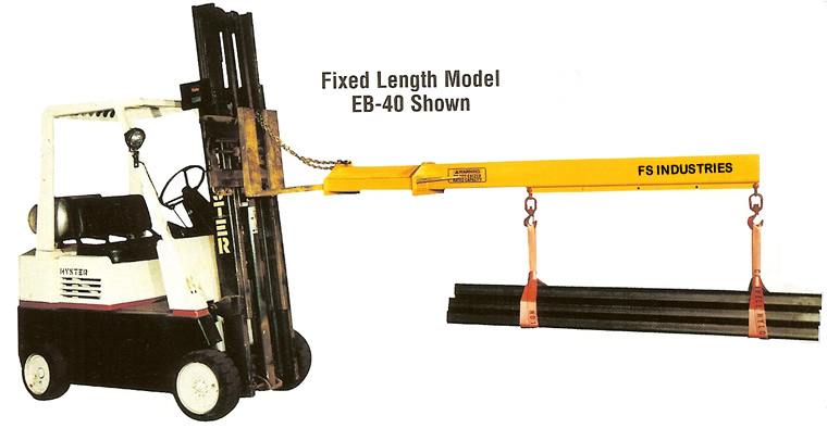 fork lift booms fixed