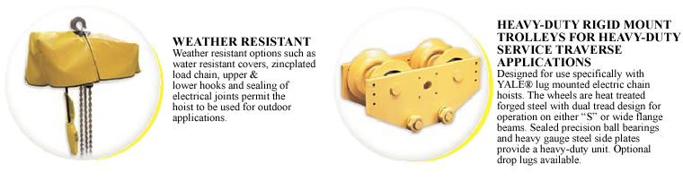 model kelc electric hoist options & accessories