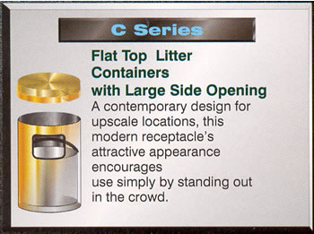 flat top litter containers