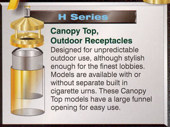 canopy top outdoor receptacles