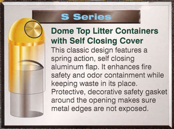 dome top litter containers