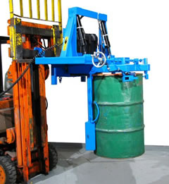 forklift mounted drum rackers