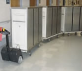 The Moto-Tugger can also pull multiple smaller, lighter carts.
